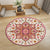 Oriental Moroccan Rug in Ivory Flower Leaf Pattern Rug Polyester Non-Slip Backing Carpet for Home Decoration Pink Clearhalo 'Area Rug' 'Moroccan' 'Rugs' Rug' 1584987