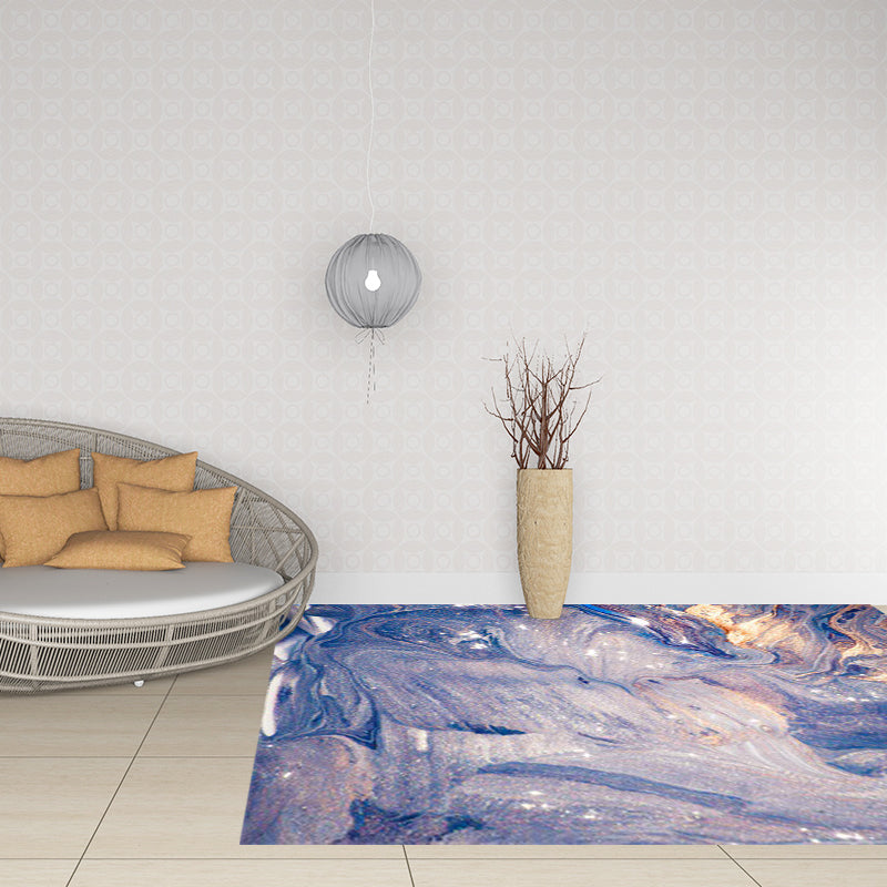 Green and Blue Bedroom Rug Modern Abstract Seawater Pattern Area Rug Polyester Pet Friendly Washable Carpet Clearhalo 'Area Rug' 'Modern' 'Rugs' Rug' 1585074