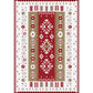 Tribal Southwestern Rug in Red and White Diamond Wave Pattern Rug Polyester Pet Friendly Carpet for Home Decoration Clearhalo 'Area Rug' 'Rugs' 'Southwestern' Rug' 1585088