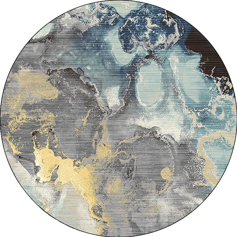 Nordic Modern Rug Colorful Abstract Ink Painting Pattern Rug Polyester Washable Non-Slip Carpet for Home Decoration Clearhalo 'Area Rug' 'Modern' 'Rugs' Rug' 1585096