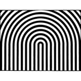 Contemporary Novelty Rug in White and Black 3D Curve Lines Pattern Rug Polyester Washable Carpet for Home Decoration Clearhalo 'Area Rug' 'Rug' 1585187