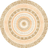 Multicolor Bedroom Rug Bohemian Circle Diamond Triangle Pattern Area Rug Polyester Anti-Slip Backing Carpet Clearhalo 'Area Rug' 'Bohemian' 'Rugs' Rug' 1585210