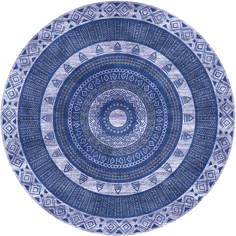 Multicolor Bedroom Rug Bohemian Circle Diamond Triangle Pattern Area Rug Polyester Anti-Slip Backing Carpet Clearhalo 'Area Rug' 'Bohemian' 'Rugs' Rug' 1585224