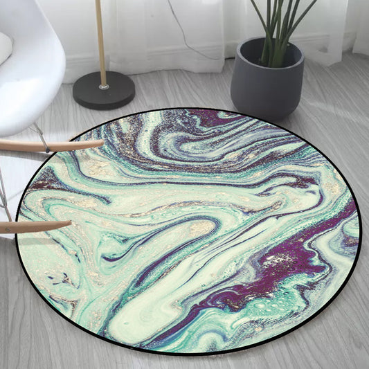 Scandinavian Modern Rug in Green Abstract Marble Pattern Rug Polyester Non-Slip Washable Carpet for Home Decoration Clearhalo 'Area Rug' 'Modern' 'Rugs' Rug' 1585257
