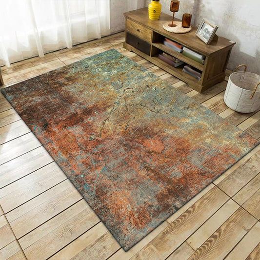 Modern Living Room Rug Multicolored Abstract Rust Print Rug Polyester Washable Pet Friendly Area Rug Green Clearhalo 'Area Rug' 'Modern' 'Rugs' Rug' 1585363