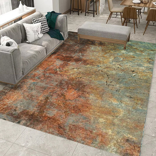 Modern Living Room Rug Multicolored Abstract Rust Print Rug Polyester Washable Pet Friendly Area Rug Clearhalo 'Area Rug' 'Modern' 'Rugs' Rug' 1585364