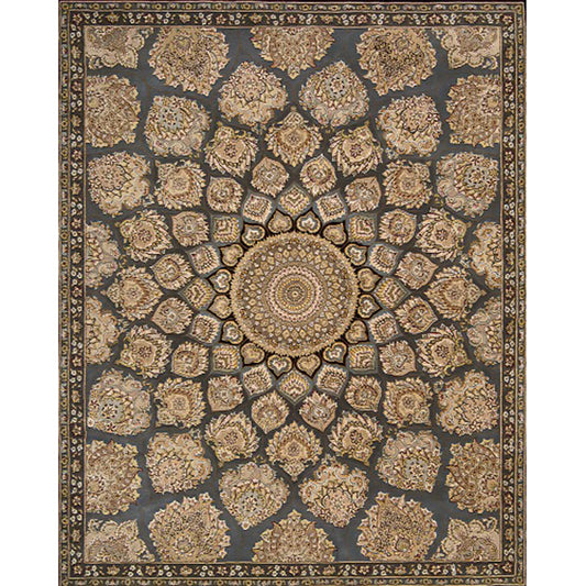 Brown Bedroom Rug Southwestern Floral Circle Geometric Pattern Area Rug Polyester Stain-Resistant Carpet Clearhalo 'Area Rug' 'Rugs' 'Southwestern' Rug' 1585459