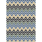 Colorful Bedroom Rug Novelty Chevron Pattern Area Rug Polyester Non-Slip Backing Carpet