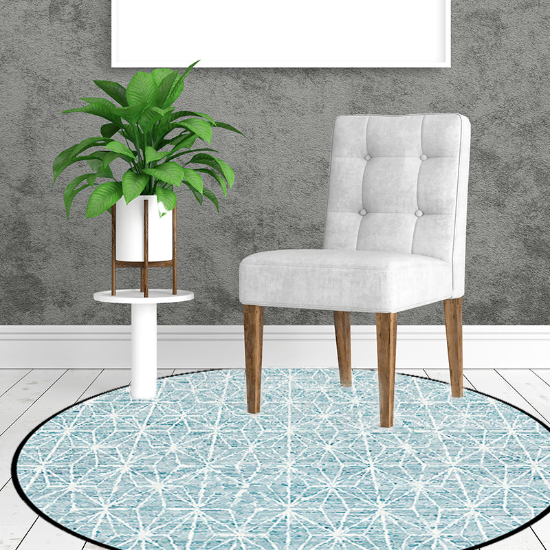 Round Rug Southwestern Simple Geometric Trellis Tribal Floor Covering Polyester Non-slip Stain Resistant Area Rug Clearhalo 'Area Rug' 'Rugs' 'Southwestern' Rug' 1585905