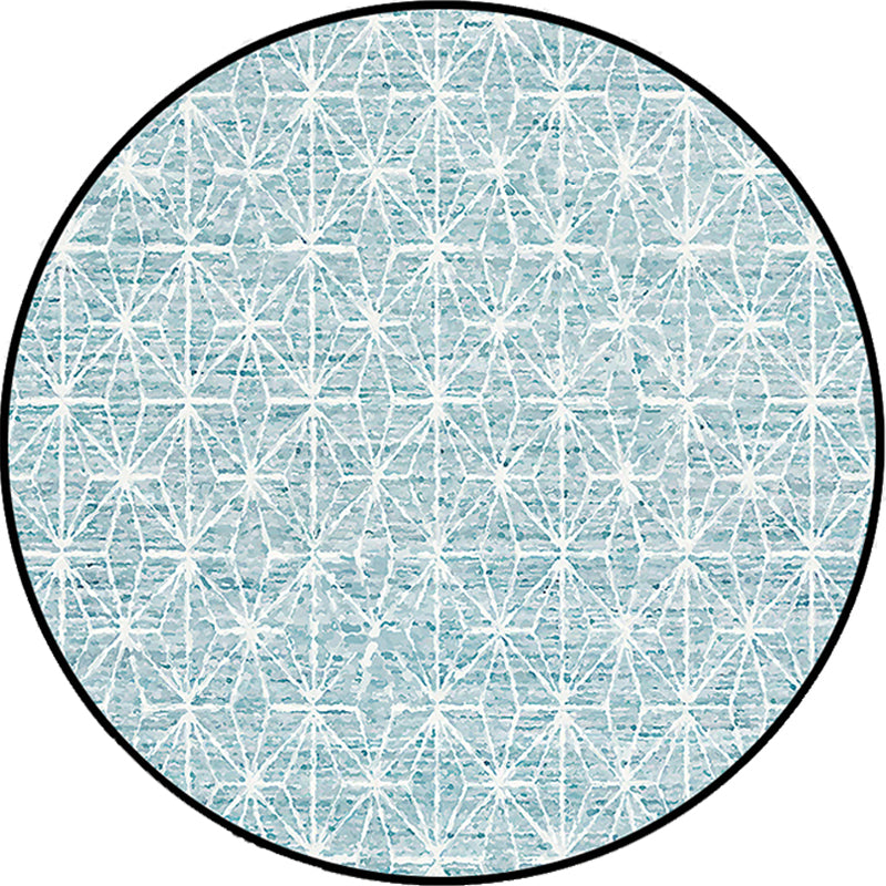 Round Rug Southwestern Simple Geometric Trellis Tribal Floor Covering Polyester Non-slip Stain Resistant Area Rug Clearhalo 'Area Rug' 'Rugs' 'Southwestern' Rug' 1585906