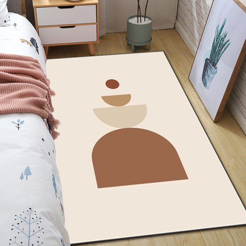 Light Pink Novelty Rug Polyester Geometric Pattern Rug Machine Washable Non-Slip Carpet for Living Room Light Pink Clearhalo 'Area Rug' 'Modern' 'Rugs' Rug' 1585960