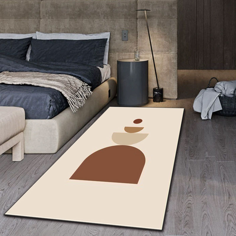 Light Pink Novelty Rug Polyester Geometric Pattern Rug Machine Washable Non-Slip Carpet for Living Room Clearhalo 'Area Rug' 'Modern' 'Rugs' Rug' 1585961