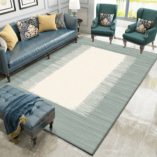 Simple Striped Pattern Rug Light Blue and Beige Modern Rug Polyester Washable Non-Slip Area Rug for Living Room Light Blue Clearhalo 'Area Rug' 'Modern' 'Rugs' Rug' 1586000