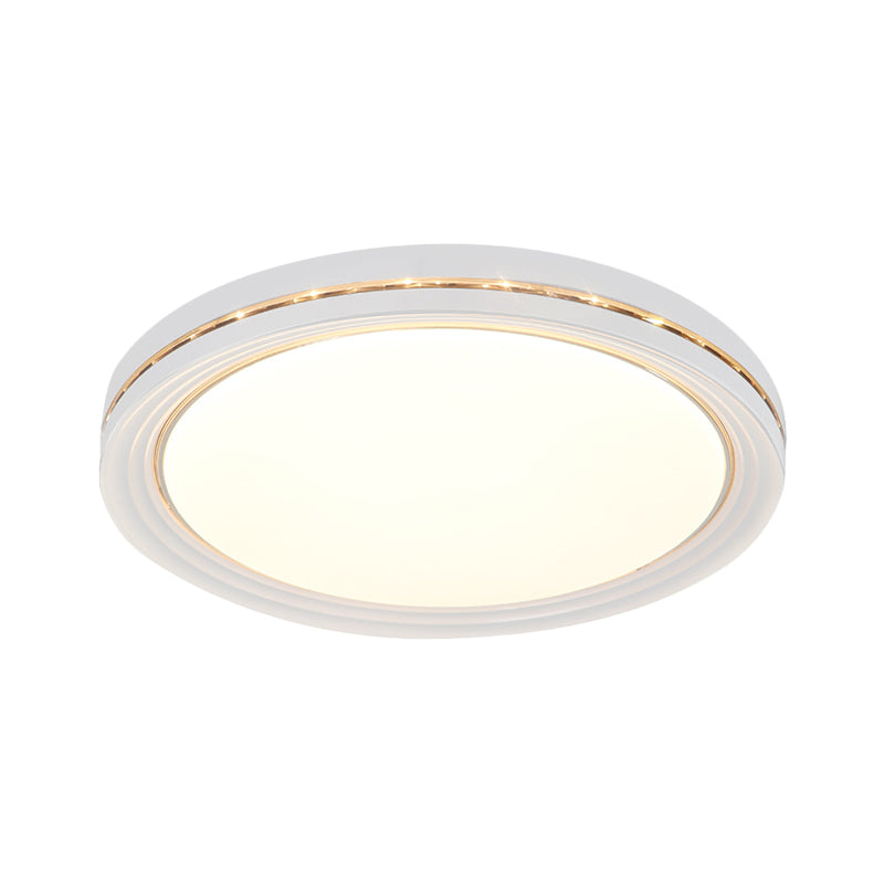 Round Acrylic Ceiling Light Fixture Minimalist LED White Flush Mount Lighting for Parlor Clearhalo 'Ceiling Lights' 'Close To Ceiling Lights' 'Close to ceiling' 'Flush mount' Lighting' 1586108