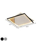 LED Living Room Ceiling Flush Simple Black/Grey Flush Mount Lighting with Square Acrylic Shade in Warm/White Light, 16.5"/20.5" W Clearhalo 'Ceiling Lights' 'Close To Ceiling Lights' 'Close to ceiling' 'Flush mount' Lighting' 1586148