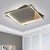 LED Living Room Ceiling Flush Simple Black/Grey Flush Mount Lighting with Square Acrylic Shade in Warm/White Light, 16.5"/20.5" W Grey Clearhalo 'Ceiling Lights' 'Close To Ceiling Lights' 'Close to ceiling' 'Flush mount' Lighting' 1586150