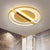16.5"/20.5" Wide LED Bedroom Flush Mount Lamp Simple Gold Ceiling Flush with Splicing Round Shade in Warm/White Light Gold Clearhalo 'Ceiling Lights' 'Close To Ceiling Lights' 'Close to ceiling' 'Flush mount' Lighting' 1586195