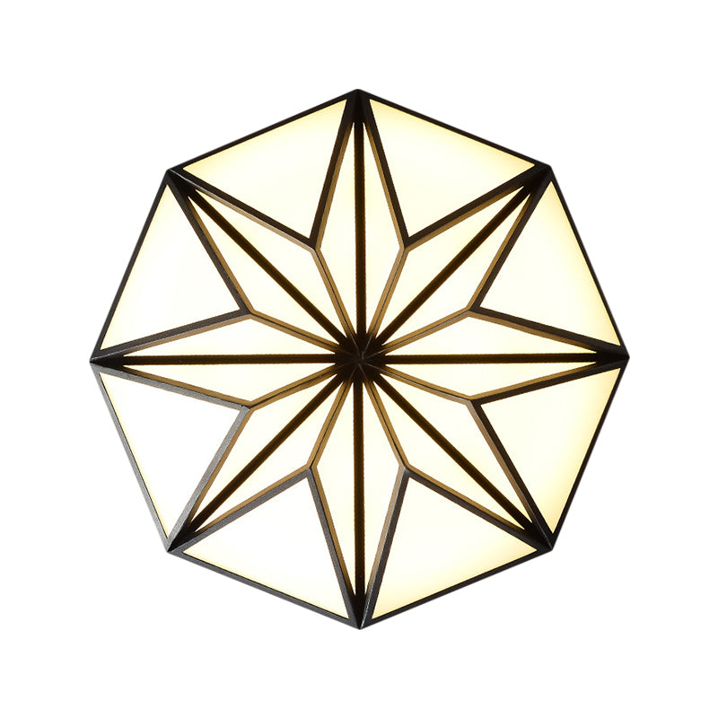 Geometric Great Room Flush Light Acrylic LED Simplicity Ceiling Mounted Fixture in Black/White/Gold Clearhalo 'Ceiling Lights' 'Close To Ceiling Lights' 'Close to ceiling' 'Flush mount' Lighting' 1586220