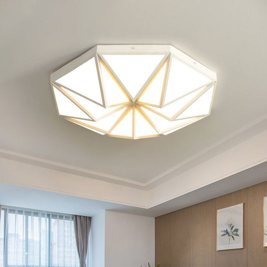 Geometric Great Room Flush Light Acrylic LED Simplicity Ceiling Mounted Fixture in Black/White/Gold Clearhalo 'Ceiling Lights' 'Close To Ceiling Lights' 'Close to ceiling' 'Flush mount' Lighting' 1586223