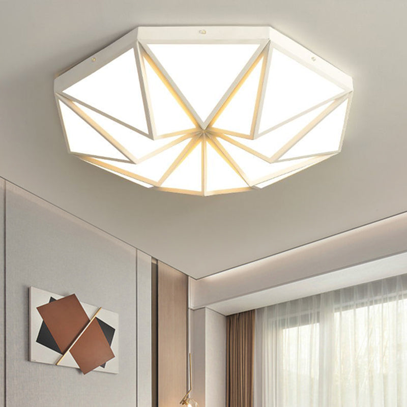 Geometric Great Room Flush Light Acrylic LED Simplicity Ceiling Mounted Fixture in Black/White/Gold Clearhalo 'Ceiling Lights' 'Close To Ceiling Lights' 'Close to ceiling' 'Flush mount' Lighting' 1586224