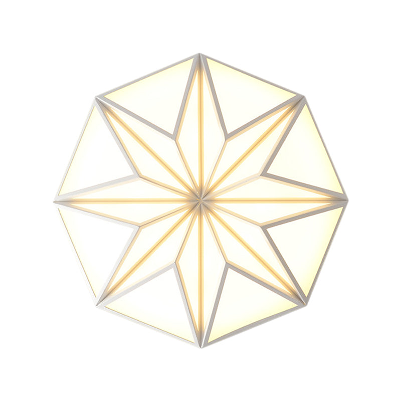 Geometric Great Room Flush Light Acrylic LED Simplicity Ceiling Mounted Fixture in Black/White/Gold Clearhalo 'Ceiling Lights' 'Close To Ceiling Lights' 'Close to ceiling' 'Flush mount' Lighting' 1586225