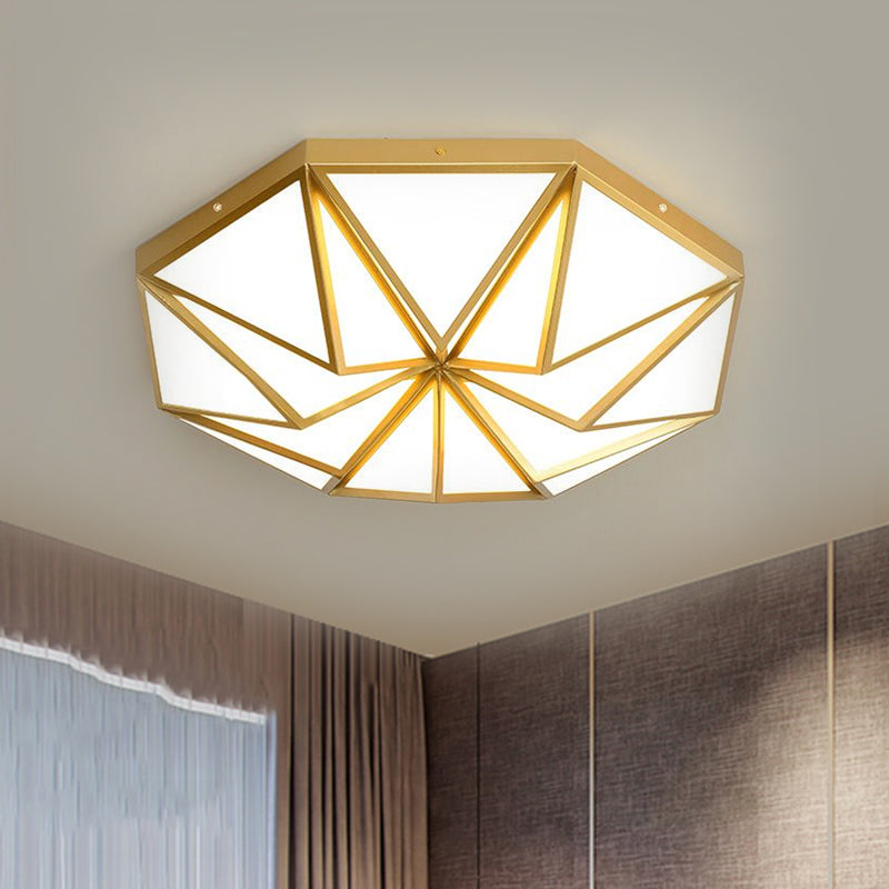Geometric Great Room Flush Light Acrylic LED Simplicity Ceiling Mounted Fixture in Black/White/Gold Clearhalo 'Ceiling Lights' 'Close To Ceiling Lights' 'Close to ceiling' 'Flush mount' Lighting' 1586227