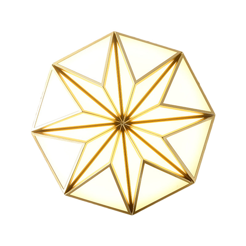 Geometric Great Room Flush Light Acrylic LED Simplicity Ceiling Mounted Fixture in Black/White/Gold Clearhalo 'Ceiling Lights' 'Close To Ceiling Lights' 'Close to ceiling' 'Flush mount' Lighting' 1586229