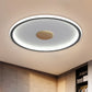 16.5"/20.5" Width Circular LED Flushmount Lighting Simple Metallic Living Room Ceiling Mounted Fixture in Black/Grey, Warm/White Light Clearhalo 'Ceiling Lights' 'Close To Ceiling Lights' 'Close to ceiling' 'Flush mount' Lighting' 1586255