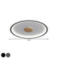 16.5"/20.5" Width Circular LED Flushmount Lighting Simple Metallic Living Room Ceiling Mounted Fixture in Black/Grey, Warm/White Light Clearhalo 'Ceiling Lights' 'Close To Ceiling Lights' 'Close to ceiling' 'Flush mount' Lighting' 1586257