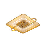 16.5"/20.5" W Square Parlor Flushmount Metal LED Contemporary Close to Ceiling Lamp in Gold, Warm/White Light Clearhalo 'Ceiling Lights' 'Close To Ceiling Lights' 'Close to ceiling' 'Flush mount' Lighting' 1586301