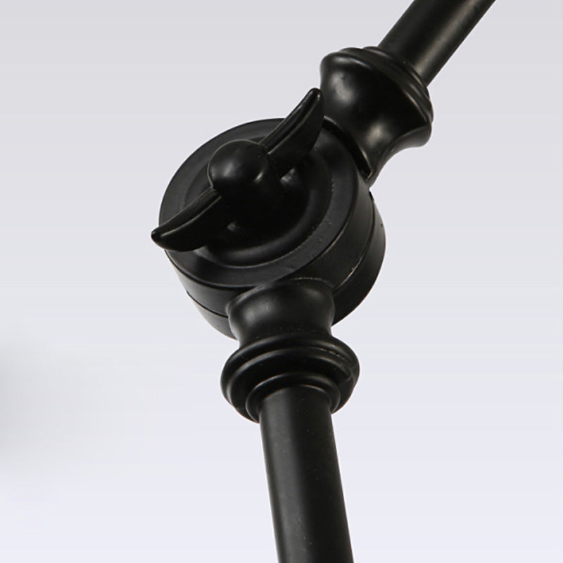 1 Light Metallic Wall Mount Light Contemporary Black/Rust Tapered Bedroom Wall Light Sconce with Adjustable Arm Clearhalo 'Art deco wall lights' 'Cast Iron' 'Glass' 'Industrial wall lights' 'Industrial' 'Middle century wall lights' 'Modern' 'Rustic wall lights' 'Tiffany' 'Traditional wall lights' 'Wall Lamps & Sconces' 'Wall Lights' Lighting' 158676