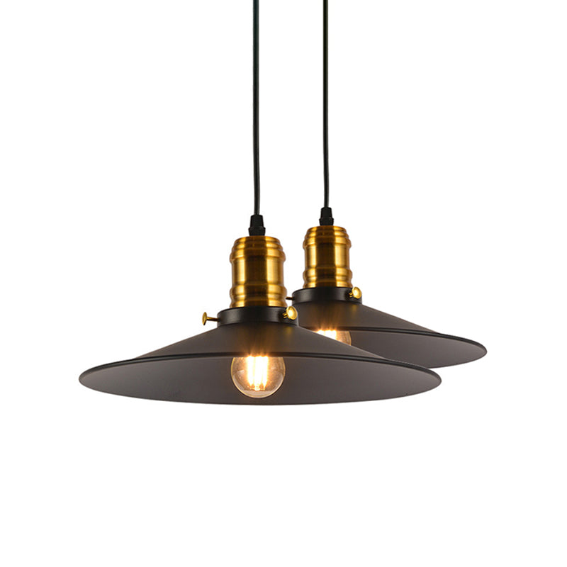 1/2/3-Pack Cone Metallic Hanging Light Industrial Style 8.5"/10" Wide 1 Bulb Dining Table Pendant Lamp in Black Finish Clearhalo 'Art Deco Pendants' 'Black' 'Cast Iron' 'Ceiling Lights' 'Ceramic' 'Crystal' 'Industrial Pendants' 'Industrial' 'Metal' 'Middle Century Pendants' 'Pendant Lights' 'Pendants' 'Rustic Pendants' 'Tiffany' Lighting' 158778
