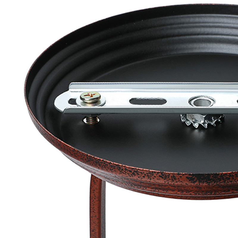 Metallic Saucer Sconce Wall Lighting Antique Style 1 Bulb Corridor Wall Sconce Lamp in Black/Rust Clearhalo 'Art deco wall lights' 'Cast Iron' 'Glass' 'Industrial wall lights' 'Industrial' 'Middle century wall lights' 'Modern' 'Rustic wall lights' 'Tiffany' 'Traditional wall lights' 'Wall Lamps & Sconces' 'Wall Lights' Lighting' 158865