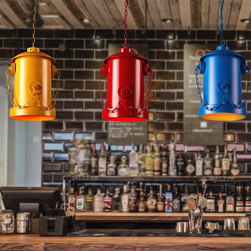 Creative Fire Hydrant Hanging Light Metallic 1 Light Suspension Light for Restaurant Bar Clearhalo 'Ceiling Lights' 'Pendant Lights' 'Pendants' Lighting' 159189