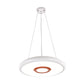Circular Metal Hanging Lamp Kit Simple LED White Pendant Lighting Fixture in Warm/White/Natural Light, 18"/22" Wide Clearhalo 'Ceiling Lights' 'Modern Pendants' 'Modern' 'Pendant Lights' 'Pendants' Lighting' 159369