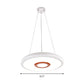 Circular Metal Hanging Lamp Kit Simple LED White Pendant Lighting Fixture in Warm/White/Natural Light, 18"/22" Wide Clearhalo 'Ceiling Lights' 'Modern Pendants' 'Modern' 'Pendant Lights' 'Pendants' Lighting' 159371