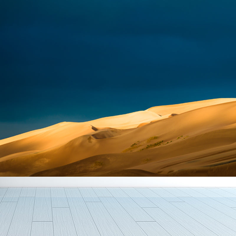 Blue Sky Mural Sand Peak Scenery Modernist Stain Resistant Wall Covering for Bedroom Clearhalo 'Wall Decor' 'Wall Mural' 1594896