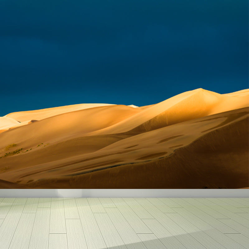 Blue Sky Mural Sand Peak Scenery Modernist Stain Resistant Wall Covering for Bedroom Clearhalo 'Wall Decor' 'Wall Mural' 1594897