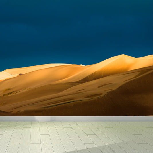 Blue Sky Mural Sand Peak Scenery Modernist Stain Resistant Wall Covering for Bedroom Clearhalo 'Wall Decor' 'Wall Mural' 1594897