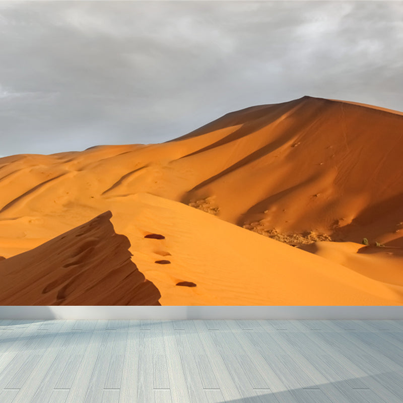 Modern Desert Hillock Wallpaper Mural Yellow Bedroom Wall Art, Personalized Size Clearhalo 'Wall Decor' 'Wall Mural' 1594907