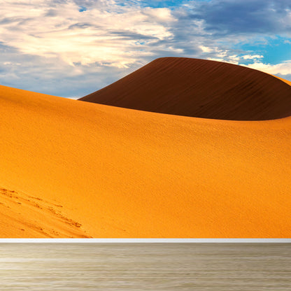 Photography Sand Dune Peak Mural Extra Large Wall Decor for Living Room, Custom Print Yellow Clearhalo 'Wall Decor' 'Wall Mural' 1594915