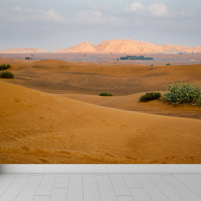 Desert Wildland Mural Wallpaper in Yellow Modernism Wall Art for Home, Made to Measure Yellow Clearhalo 'Wall Decor' 'Wall Mural' 1594920