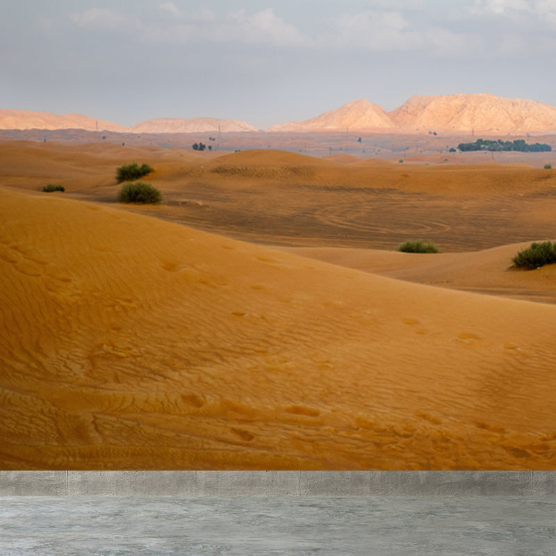 Desert Wildland Mural Wallpaper in Yellow Modernism Wall Art for Home, Made to Measure Clearhalo 'Wall Decor' 'Wall Mural' 1594921