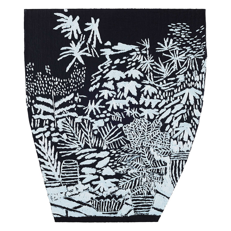 Giant Hand Printed Mural Decal Black and White Non-Woven Wall Art for Home Decor, Personalised Clearhalo 'Wall Decor' 'Wall Mural' 1595053