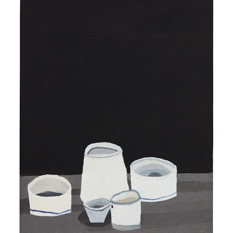 Extra Large Modern Mural Wallpaper in Black and White Tableware Wall Decor, Custom Printed Clearhalo 'Wall Decor' 'Wall Mural' 1595058