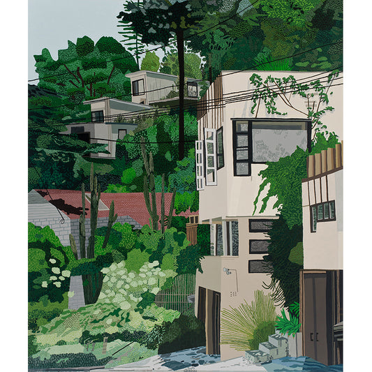 Green Human Landscape Mural Wallpaper Stain Resistant Modern Living Room Wall Covering Clearhalo 'Wall Decor' 'Wall Mural' 1595063