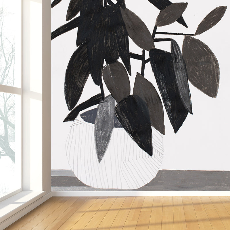 Moisture Resistant Potting Mural Decal Non-Woven Modern Wall Decor for Dining Room Clearhalo 'Wall Decor' 'Wall Mural' 1595081