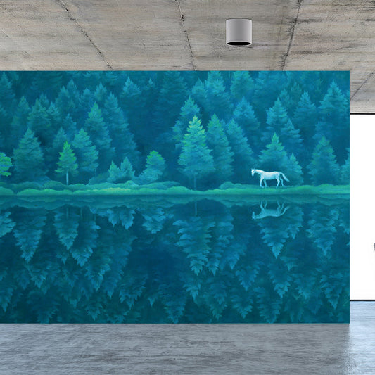 Jungle Mural Wallpaper Modern Decorative Boys Room Wall Art, Custom Size Available Clearhalo 'Wall Decor' 'Wall Mural' 1595101