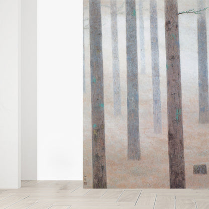 Brown Tree Trunk Mural Wallpaper Landscape Modern Home Wall Art for Interior Wall Brown Clearhalo 'Wall Decor' 'Wall Mural' 1595130