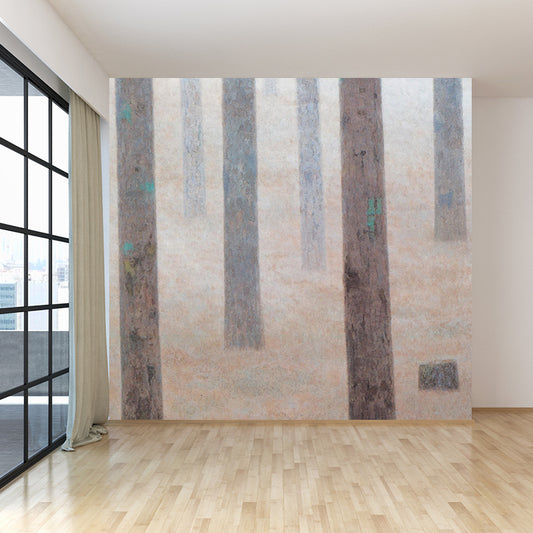 Brown Tree Trunk Mural Wallpaper Landscape Modern Home Wall Art for Interior Wall Clearhalo 'Wall Decor' 'Wall Mural' 1595131